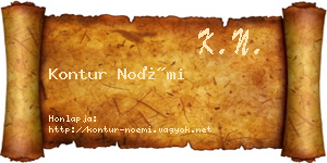 Kontur Noémi névjegykártya