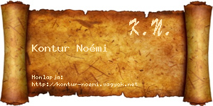 Kontur Noémi névjegykártya